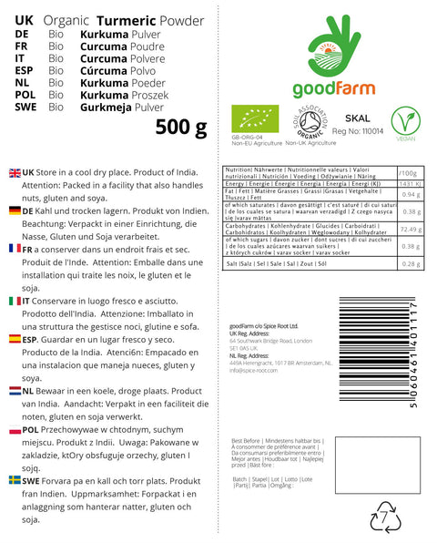 goodFarm Organic Turmeric Powder 500g