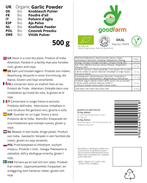 goodFarm Organic Garlic Powder 500g