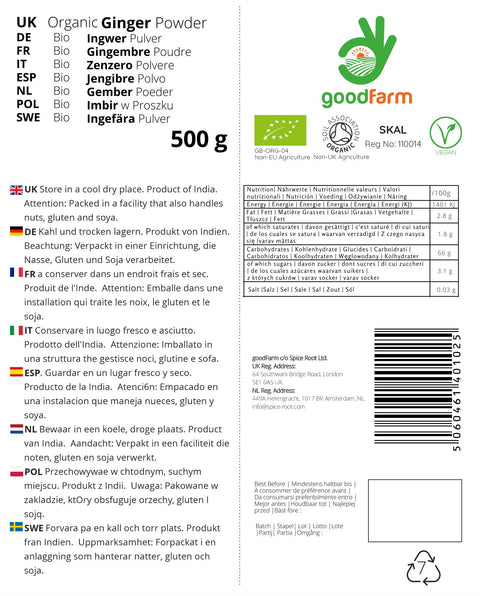 goodFarm Organic Ginger powder 500g